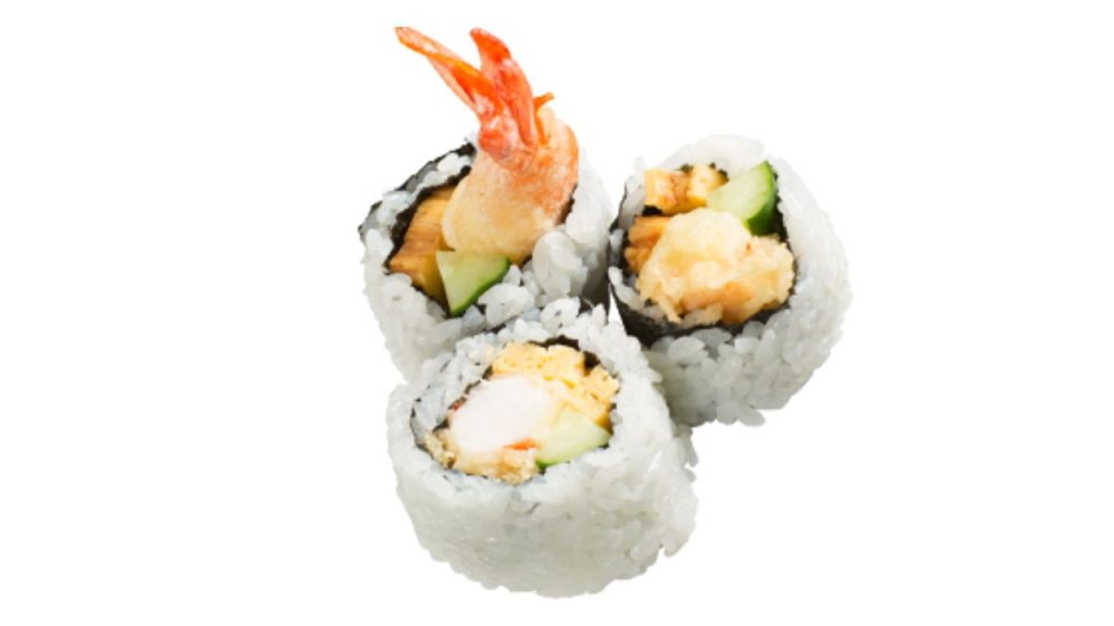 Extra large tiger prawn tempura roll