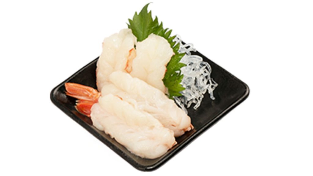 Red shrimp sashimi